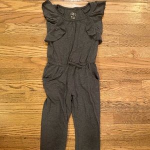 Ruffle, pocketed romper